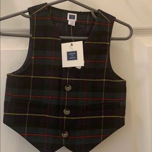 Janie and Jack plaid vest BRAND NEW